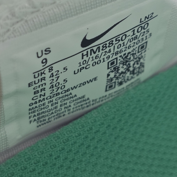 Nike Air Zoom Vapor Pro 1 Football Cleats Green White HM8850-100 Men Size 9 New